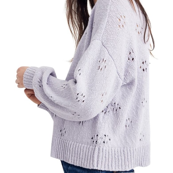 New Madewell Floral Pointelle Sweater - Picture 3 of 3